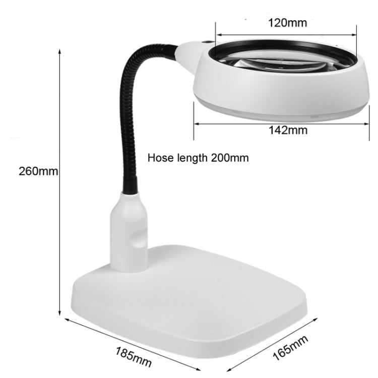 Desktop With 21 LED Lights 10X HD Reading Repair Metal Hose Magnifier(US Plug) - Others by PMC TechLife | Online Shopping South Africa | PMC TechLife | Buy Now Pay Later Mobicred