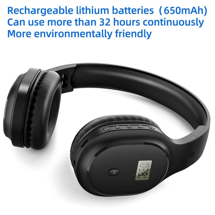 A8 Charging Version Portable Digital Display FM Headphone(White) - Radio Player by PMC TechLife | Online Shopping South Africa | PMC TechLife | Buy Now Pay Later Mobicred