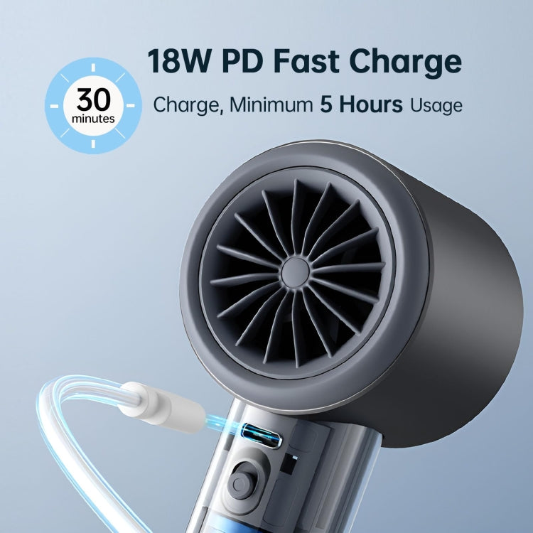 JisuLife FA53 Pro 1 High-speed Powerful Cooling Handheld Small Fan Mini Portable USB Rechargeable Desktop Fan(Light Brown) - free shipping - PMC TechLife - Order now!