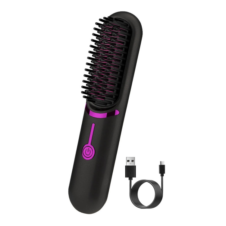 Wireless Hair Straightening Comb USB Charging Curling Iron(Black) - free shipping - PMC TechLife - Order now!