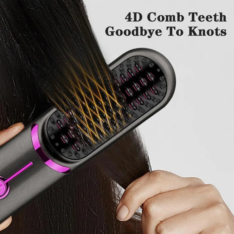Wireless Hair Straightening Comb USB Charging Curling Iron(Black) - free shipping - PMC TechLife - Order now!