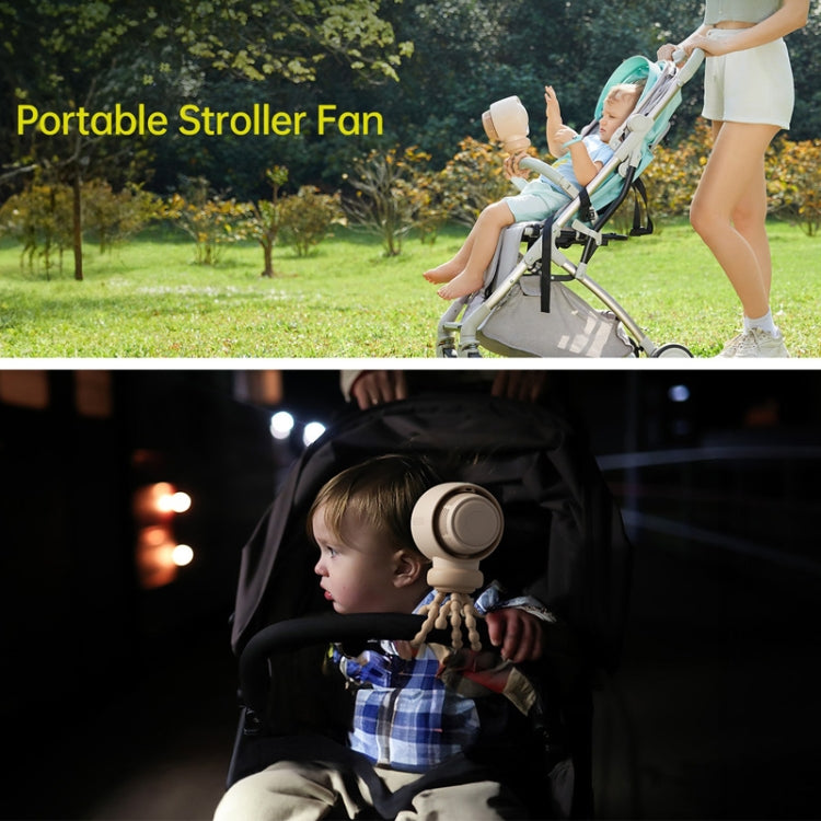JisuLife Stroller Fan Life2 Stroller Octopus Fan High Speed Portable Desktop Clip Fan(Brown) - free shipping - PMC TechLife - Order now!