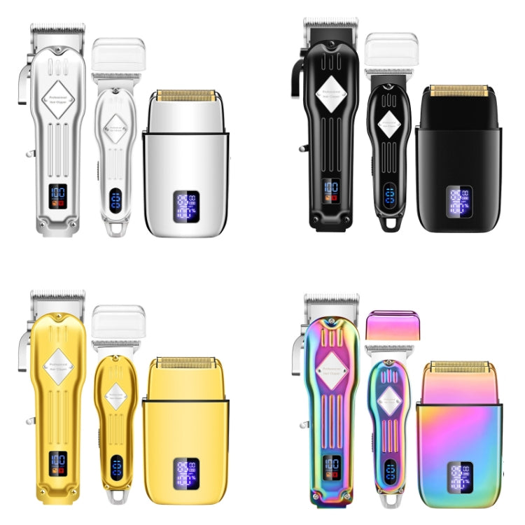3pcs /Set Men Home Hair Salon High-power Hair Clipper(Black) - free shipping - PMC TechLife - Order now!