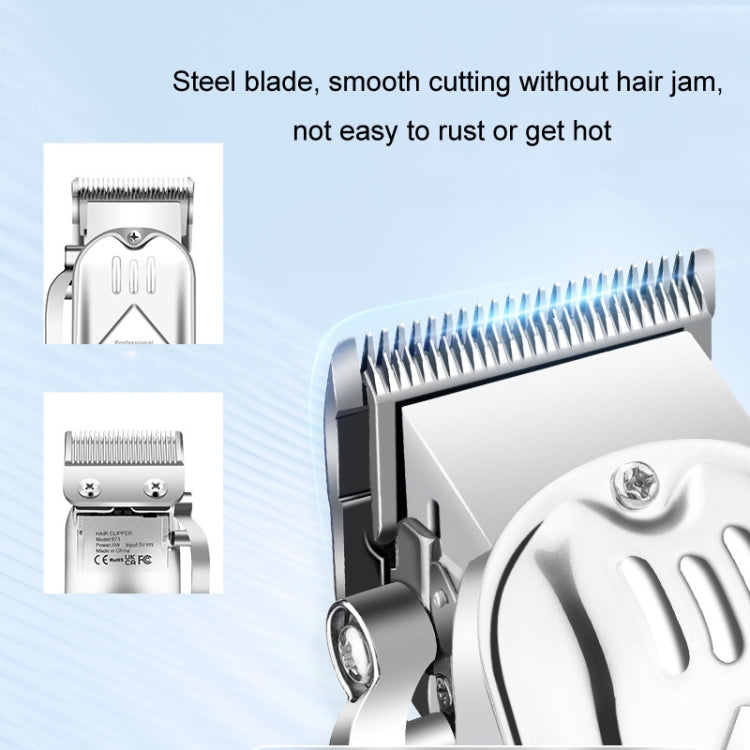 3pcs /Set Men Home Hair Salon High-power Hair Clipper(Silver) - free shipping - PMC TechLife - Order now!