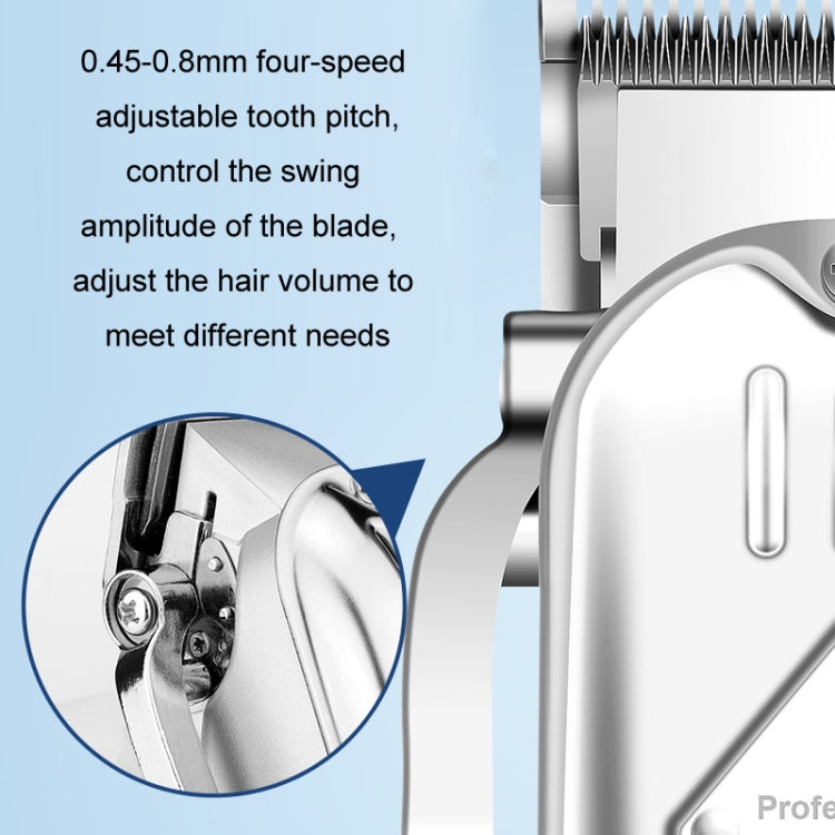 3pcs /Set Men Home Hair Salon High-power Hair Clipper(Silver) - free shipping - PMC TechLife - Order now!