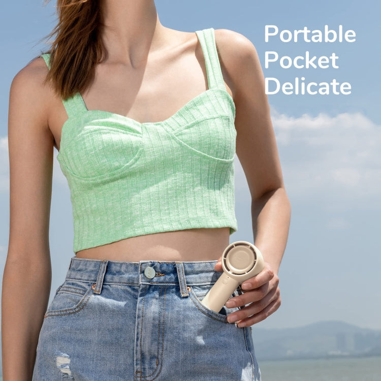 JisuLife FA42 Handheld Portable Small Rechargeable Turbo Fan, Color: Mint Green 4500mAh - Electric Fans by JisuLife | Online Shopping South Africa | PMC TechLife | Buy Now Pay Later Mobicred