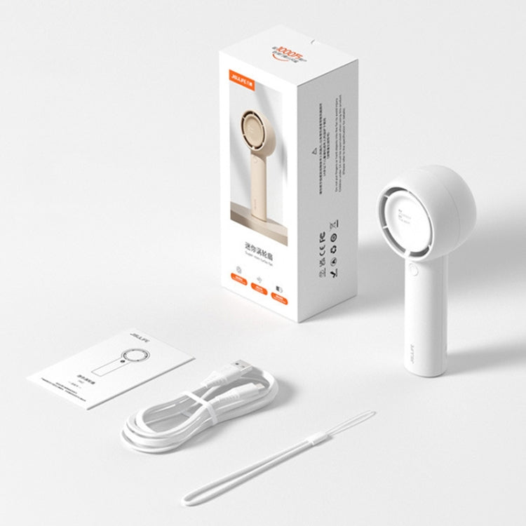 JisuLife FA42 Handheld Portable Small Rechargeable Turbo Fan, Color: White 2000mAh - free shipping - PMC TechLife - Order now!