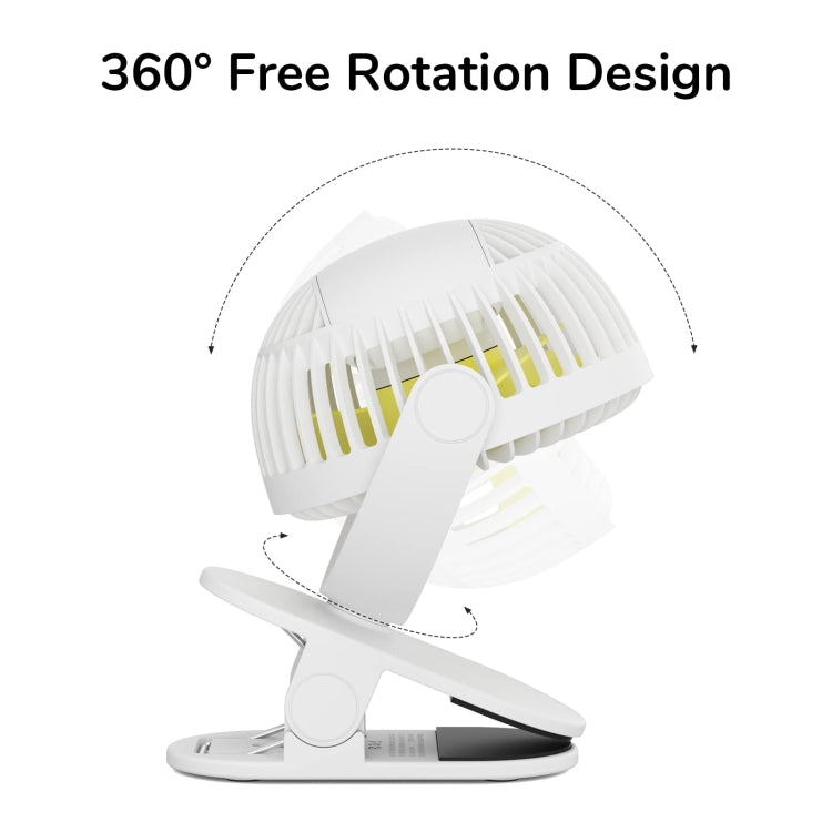 JisuLife FA29A Clip Desktop Mini Fan Portable USB Rechargeable Fan(Dark Green) - Electric Fans by JisuLife | Online Shopping South Africa | PMC TechLife | Buy Now Pay Later Mobicred
