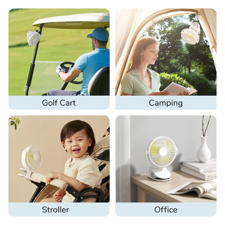 JisuLife FA29A Clip Desktop Mini Fan Portable USB Rechargeable Fan(Dark Green) - Electric Fans by JisuLife | Online Shopping South Africa | PMC TechLife | Buy Now Pay Later Mobicred