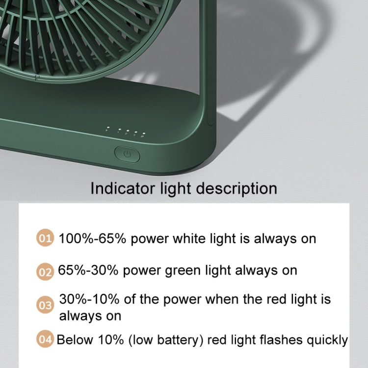 JisuLife FA19 4000mAh Wireless Rechargeable Desktop Mini Fan Silent Portable Fan(White) - free shipping - PMC TechLife - Order now!