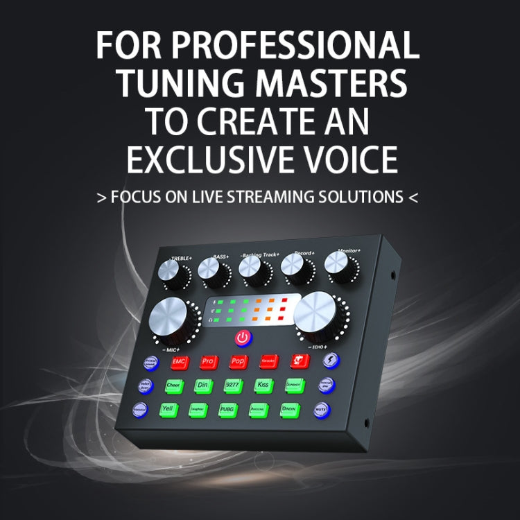 V8S Audio Mixer Live Voice Changer External Sound Card, Color: Gold Triangle Set - free shipping - PMC TechLife - Order now!