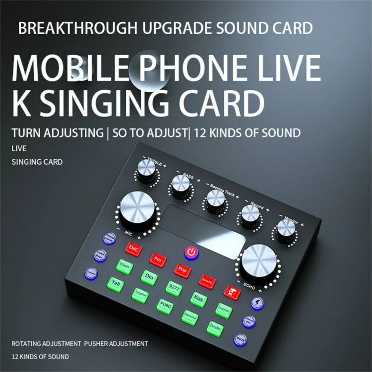 V8S Audio Mixer Live Voice Changer External Sound Card, Color: Gold Triangle Set - free shipping - PMC TechLife - Order now!