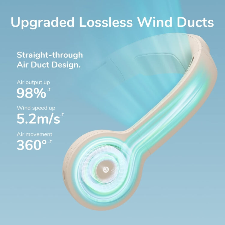 JisuLife FA31 USB Rechargeable Hanging Neck Mini Fan Bladeless Cooling Outdoor High Wind Power Electric Fan(Mint Green) - free shipping - PMC TechLife - Order now!