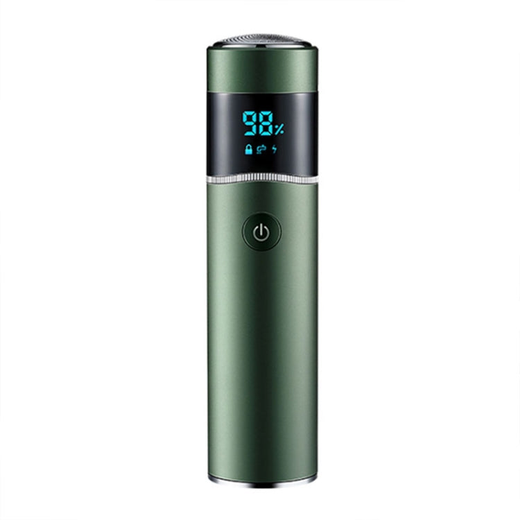 S-1090 IPX7 Waterproof 8D Portable LED Digital Display Round Electric Shaver(Green) - Electric Shavers by PMC TechLife | Online Shopping South Africa | PMC TechLife | Buy Now Pay Later Mobicred