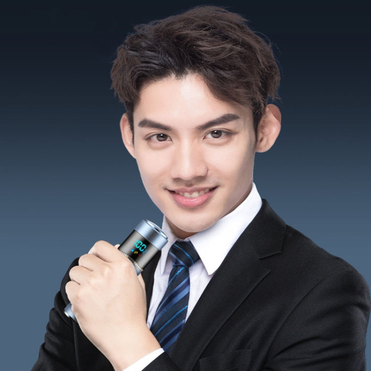 S-1090 IPX7 Waterproof 8D Portable LED Digital Display Round Electric Shaver(Green) - Electric Shavers by PMC TechLife | Online Shopping South Africa | PMC TechLife | Buy Now Pay Later Mobicred