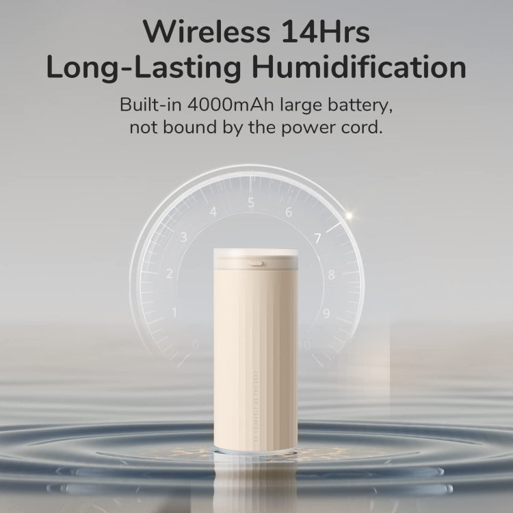 JisuLife HU16 Desktop Dual Mist Ports Humidifier, Color: Brown Rechargeable - free shipping - PMC TechLife - Order now!