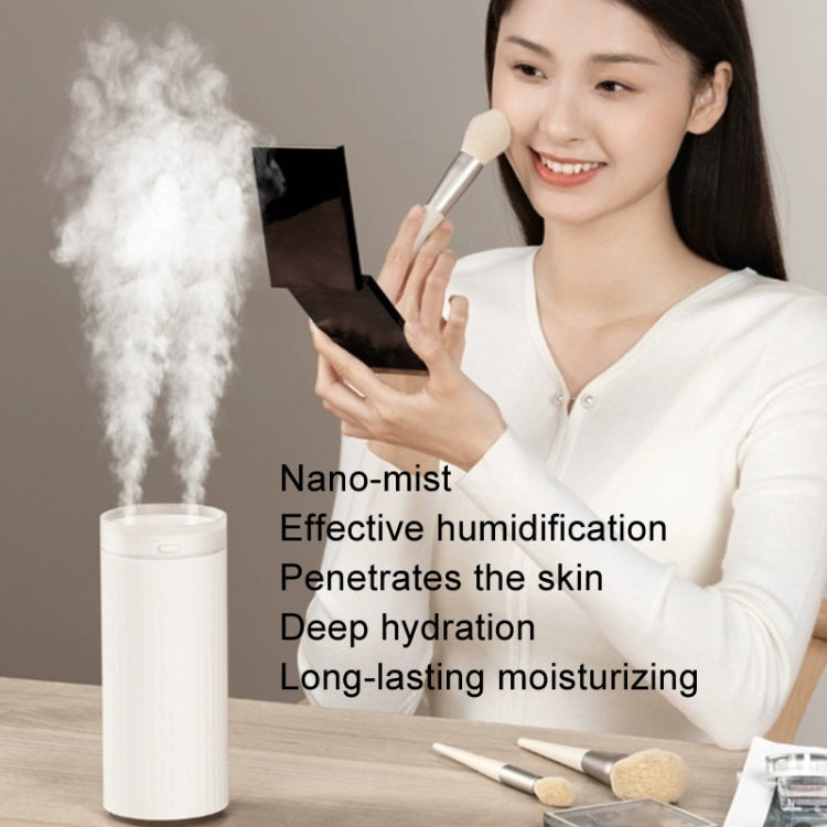 JisuLife HU16 Desktop Dual Mist Ports Humidifier, Color: Brown Rechargeable - free shipping - PMC TechLife - Order now!