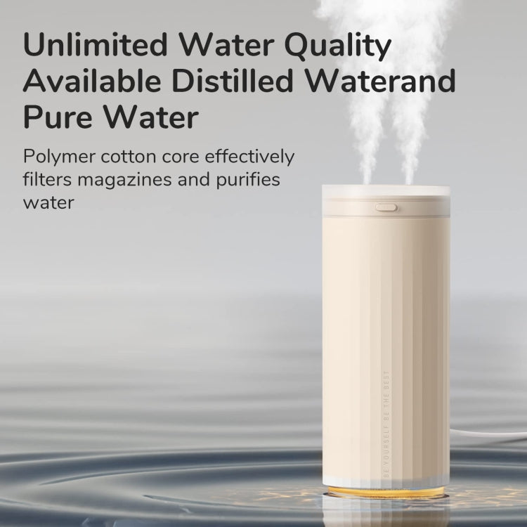 JisuLife HU16 Desktop Dual Mist Ports Humidifier, Color: White Rechargeable - free shipping - PMC TechLife - Order now!