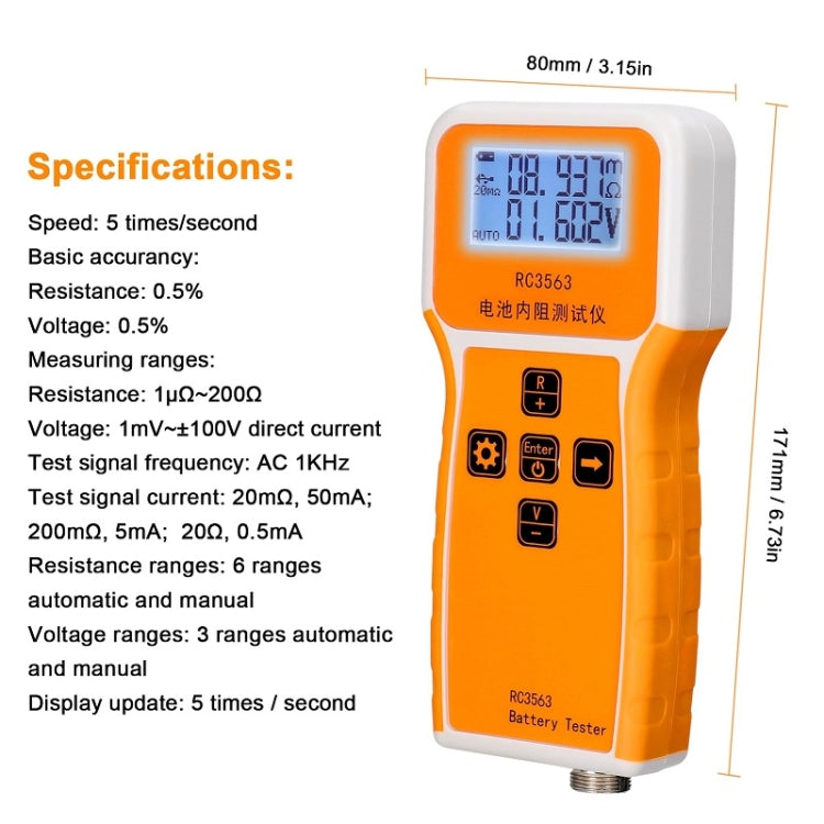 High-Precision Battery Voltage Internal Resistance Tester, Specifications: Host+Clamp - free shipping - PMC TechLife - Order now!