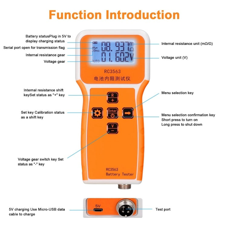 High-Precision Battery Voltage Internal Resistance Tester, Specifications: Host+Probe - Battery & Resistance Tester by PMC TechLife | Online Shopping South Africa | PMC TechLife | Buy Now Pay Later Mobicred