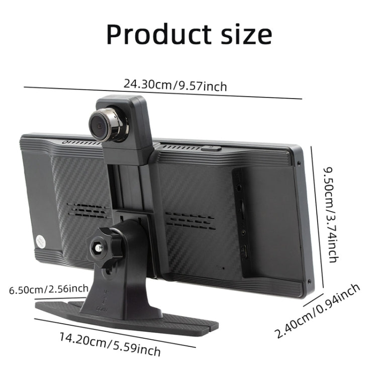 Car Bluetooth Portable DVR Monitor Support Carplay/Android Auto, Specifications: Display+ Camera - Car MP3 & MP4 & MP5 by PMC Jewellery | Online Shopping South Africa | PMC Jewellery | Buy Now Pay Later Mobicred