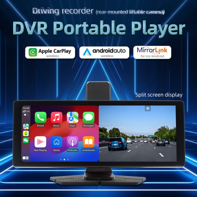 Car Bluetooth Portable DVR Monitor Support Carplay/Android Auto, Specifications: Display+ Camera - Car MP3 & MP4 & MP5 by PMC Jewellery | Online Shopping South Africa | PMC Jewellery | Buy Now Pay Later Mobicred