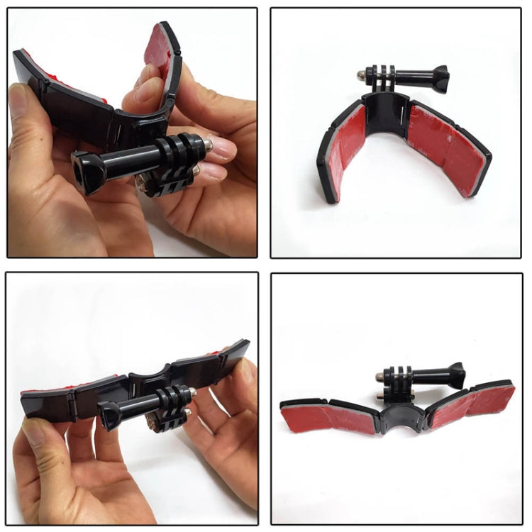 TUYU Motorcycle Integrated Hinged Helmet Chin Sports Camera Mounting Bracket, Style: With 4 Stickers - free shipping - PMC TechLife - Order now!