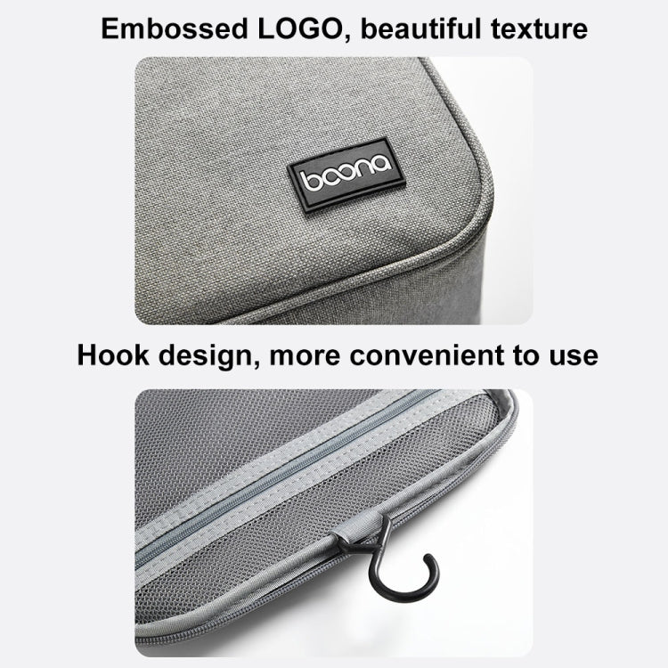 For Dyson Baona BN-DS002 Large Capacity Portable Handheld Hair Dryer Storage Bag with Hook(Gray) - For Dyson Accessories by Baona | Online Shopping South Africa | PMC TechLife | Buy Now Pay Later Mobicred