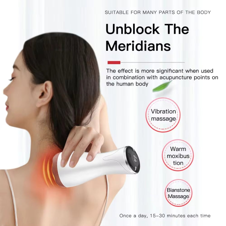 Acupuncture Stone Electric Hot Compress Vibrating Massager Whole Body Universal 9-speed Adjustable Gua Sha Apparatus(Red) - free shipping - PMC TechLife - Order now!