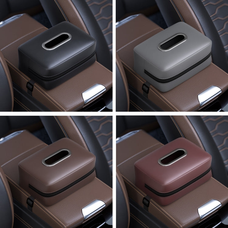 Car Seat Armrest Tissue Box Sun Visor Seat Back Hanging Paper Bag(Gray) - Stowing Tidying by PMC TechLife | Online Shopping South Africa | PMC TechLife | Buy Now Pay Later Mobicred