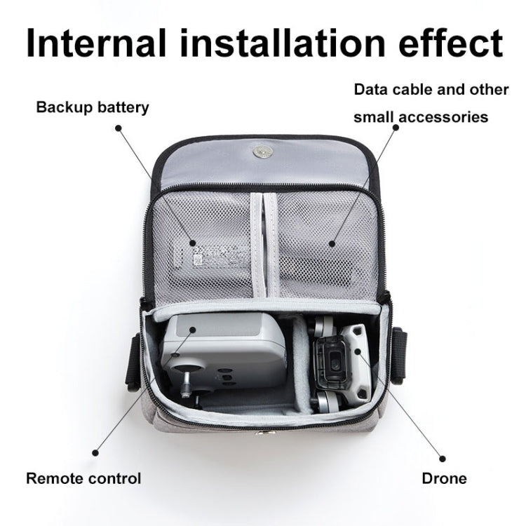 For DJI Mini 4 Pro Baona BN-H016 Portable Waterproof Crossbody Drones Storage Bag(Grey) - free shipping - PMC TechLife - Order now!