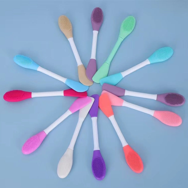 2pcs Dual Head Silicone Face Mask Brush Face Cleansing Massage Brush Mud Mask Applicator(Purple) - free shipping - PMC TechLife - Order now!