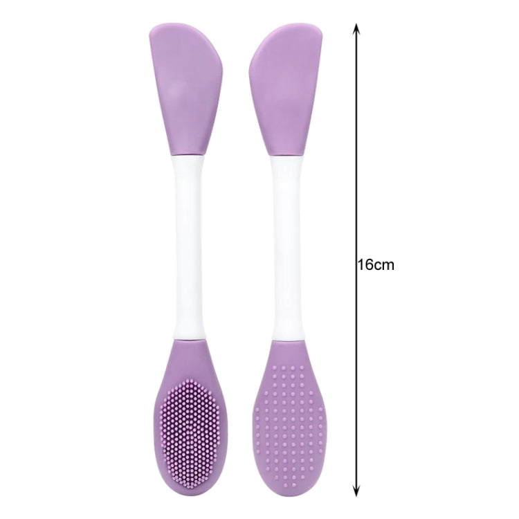 2pcs Dual Head Silicone Face Mask Brush Face Cleansing Massage Brush Mud Mask Applicator(Purple) - free shipping - PMC TechLife - Order now!