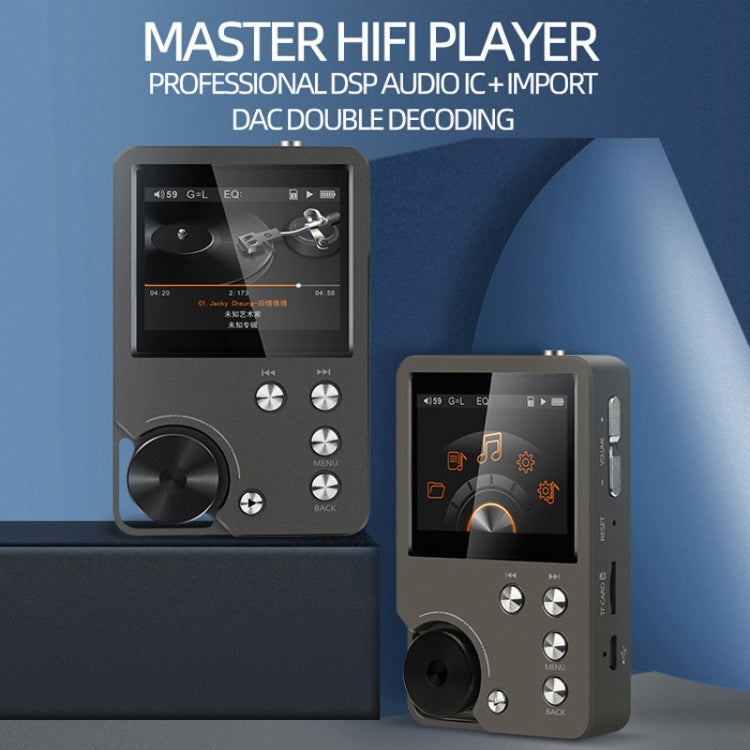 With 64GB TF Card HIFI Lossless DSD256 Music Player Sports MP3(Silver Gray) - MP3 Player by PMC TechLife | Online Shopping South Africa | PMC TechLife | Buy Now Pay Later Mobicred