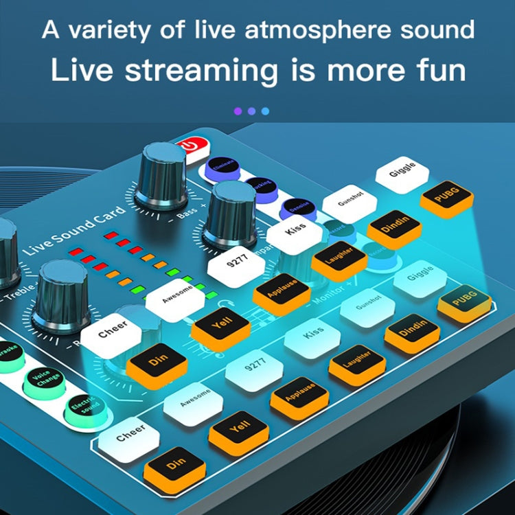 M8 Recording And Singing Live Bluetooth Sound Card Set, Color: White+Gold Cantilever - Live Sound Effects Processors by PMC Jewellery | Online Shopping South Africa | PMC Jewellery | Buy Now Pay Later Mobicred