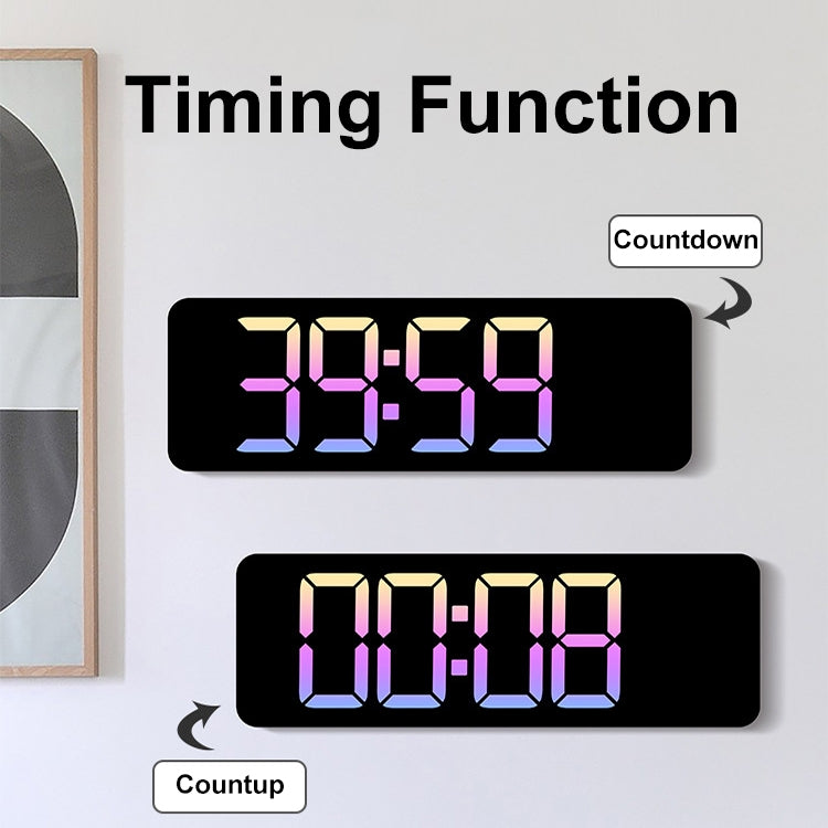 5526 LED Digital Display Electronic Wall Clock Multifunctional Countdown Alarm Clock(A Pink) - Wall Clock by PMc TechLife | Online Shopping South Africa | PMc TechLife | Buy Now Pay Later Mobicred