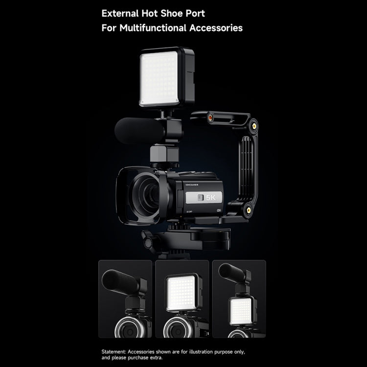 HDV-255K 5K/30FPS 16X Zoom Outdoor Sports HD Electronic Anti-Shake Digital Camera(EU Plug) - Video Cameras by PMC TechLife | Online Shopping South Africa | PMC TechLife | Buy Now Pay Later Mobicred