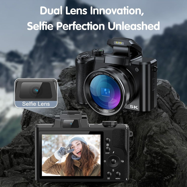 DC206X 5K/30FPS 3.2-Inch 5X Optical Zoom Front And Rear Dual-Camera HD Digital Camera(UK Plug) - Children Cameras by PMC TechLife | Online Shopping South Africa | PMC TechLife | Buy Now Pay Later Mobicred