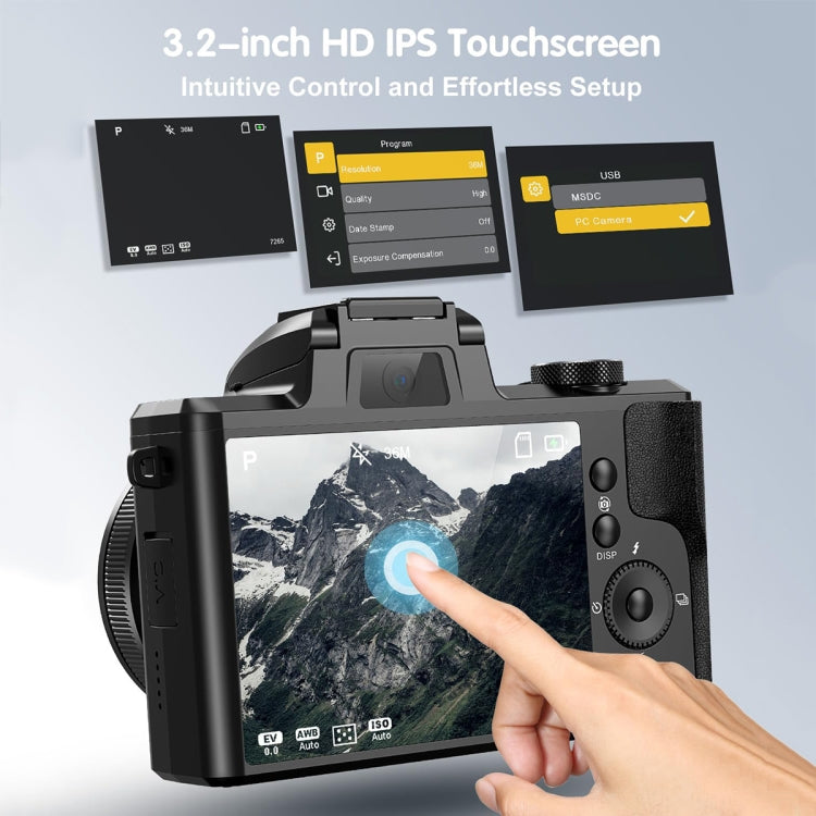 DC206X 5K/30FPS 3.2-Inch 5X Optical Zoom Front And Rear Dual-Camera HD Digital Camera(EU Plug) - Children Cameras by PMC TechLife | Online Shopping South Africa | PMC TechLife | Buy Now Pay Later Mobicred