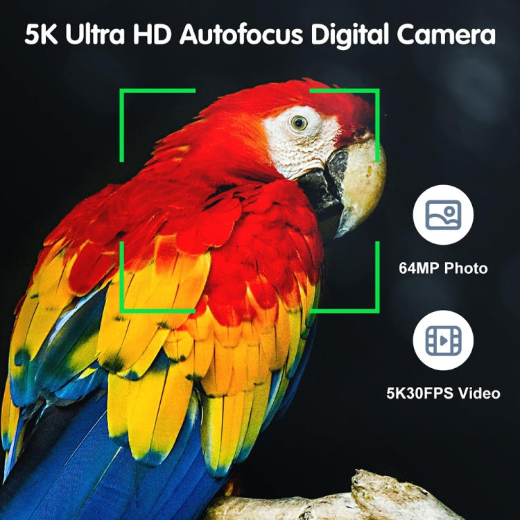 DC206X 5K/30FPS 3.2-Inch 5X Optical Zoom Front And Rear Dual-Camera HD Digital Camera(US Plug) - Children Cameras by PMC TechLife | Online Shopping South Africa | PMC TechLife | Buy Now Pay Later Mobicred
