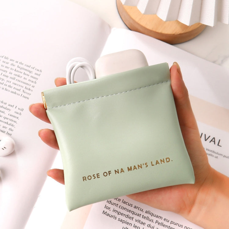 2pcs /Set PU Data Cable Earphone Storage Bag Mini Portable Lipstick Pouch Coin Purse, Size: Large+Small(White) - Other Case by PMC Jewellery | Online Shopping South Africa | PMC Jewellery | Buy Now Pay Later Mobicred