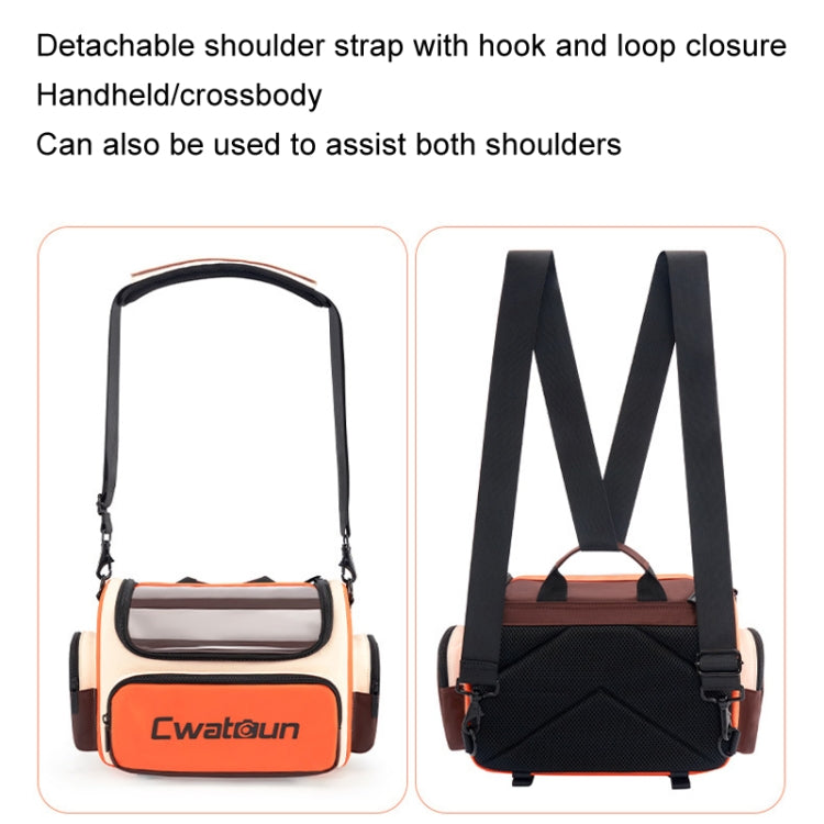 Cwatcun D121 Shoulder Crossbody Camera Bag Colorful Large Capacity Waterproof Digital Photography Bag, Color: Large Orange Red - free shipping - PMC TechLife - Order now!