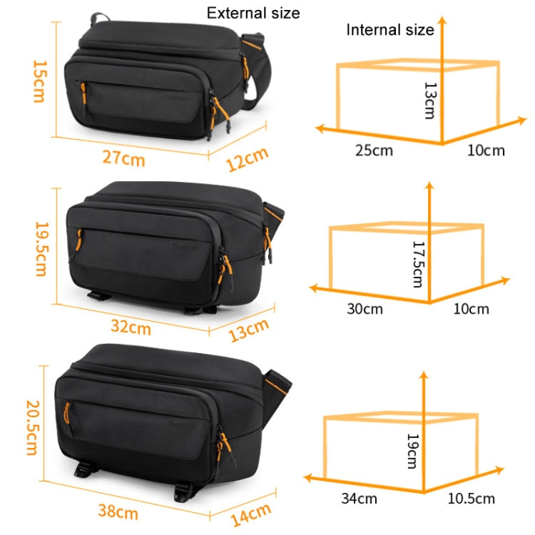 Cwatcun D133 Camera Chest Bag Multi-functional Handheld Slanting Cross Shoulder Camera Casual Bag, Color: Large Black - free shipping - PMC TechLife - Order now!