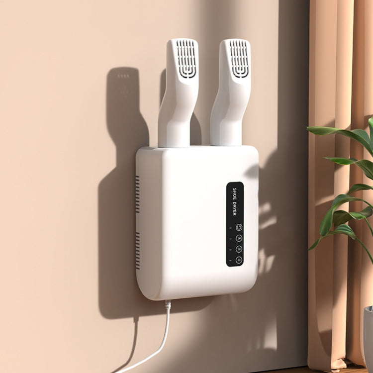 140W Boot Dryer Wall Mounted Shoes Warmer Heater, 3 Gear Timing, 360 Degree Rotating Air Outlet US Plug(White) - free shipping - PMC TechLife - Order now!