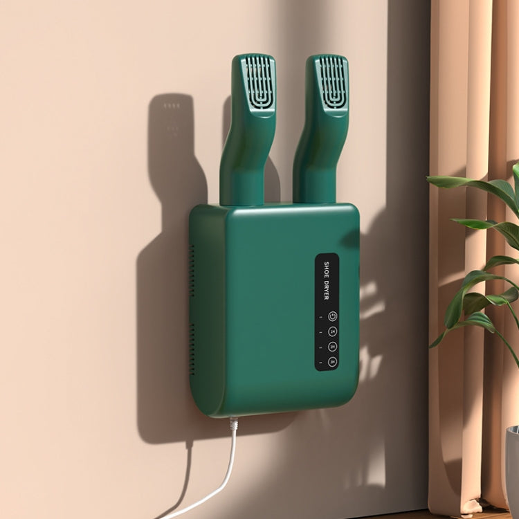 140W Boot Dryer Wall Mounted Shoes Warmer Heater, 3 Gear Timing, 360 Degree Rotating Air Outlet US Plug(Green) - free shipping - PMC TechLife - Order now!