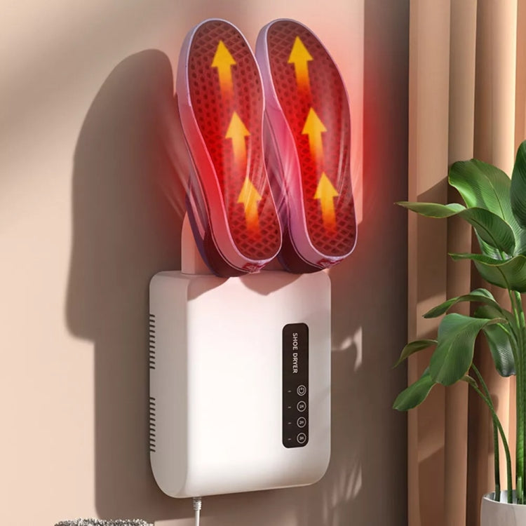 140W Boot Dryer Wall Mounted Shoes Warmer Heater, 3 Gear Timing, 360 Degree Rotating Air Outlet UK Plug(White) - free shipping - PMC TechLife - Order now!