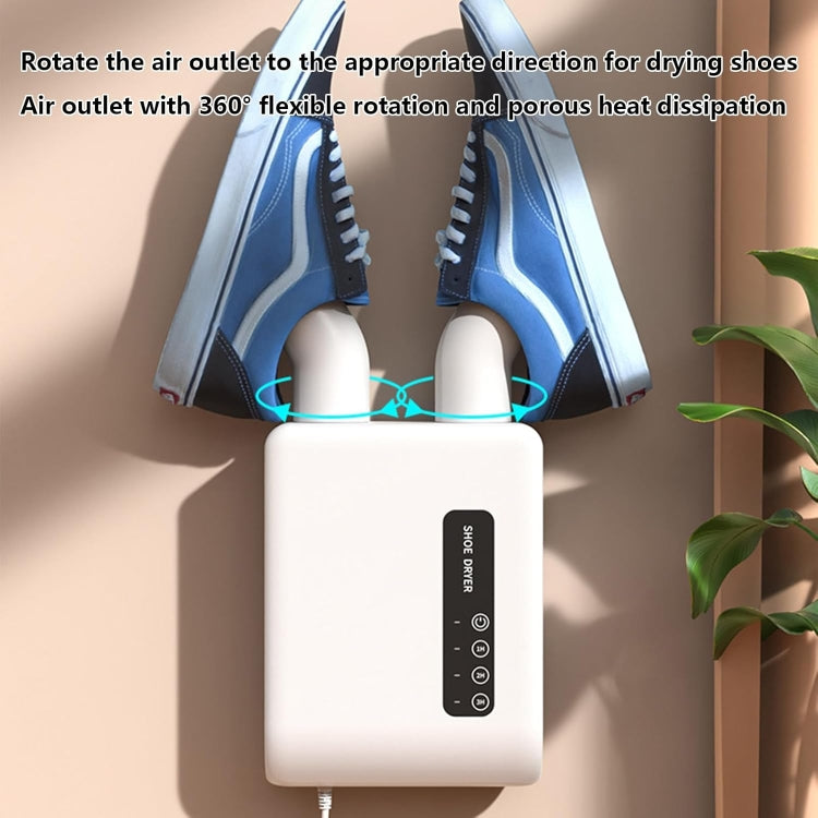 140W Boot Dryer Wall Mounted Shoes Warmer Heater, 3 Gear Timing, 360 Degree Rotating Air Outlet UK Plug(Black) - free shipping - PMC TechLife - Order now!