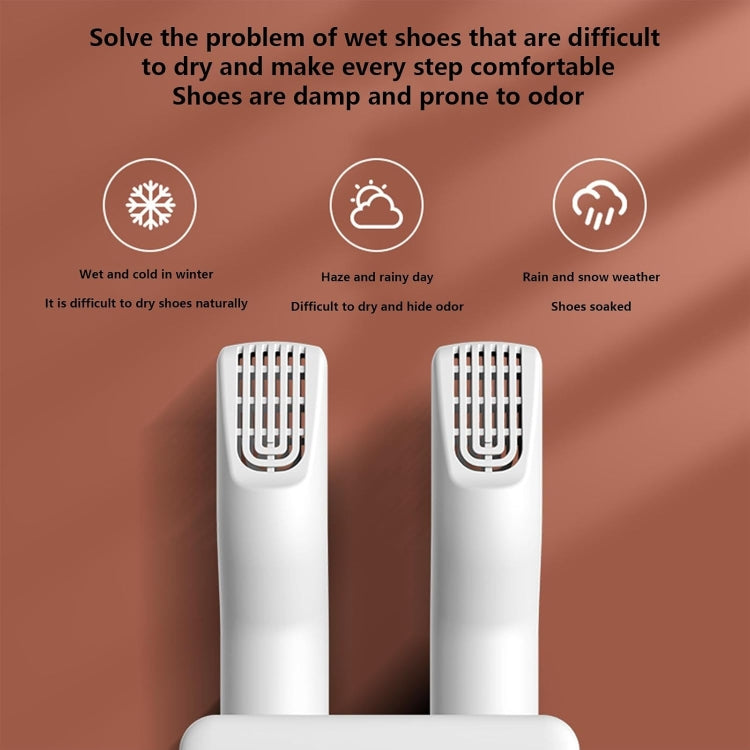 140W Boot Dryer Wall Mounted Shoes Warmer Heater, 3 Gear Timing, 360 Degree Rotating Air Outlet US Plug(White) - free shipping - PMC TechLife - Order now!