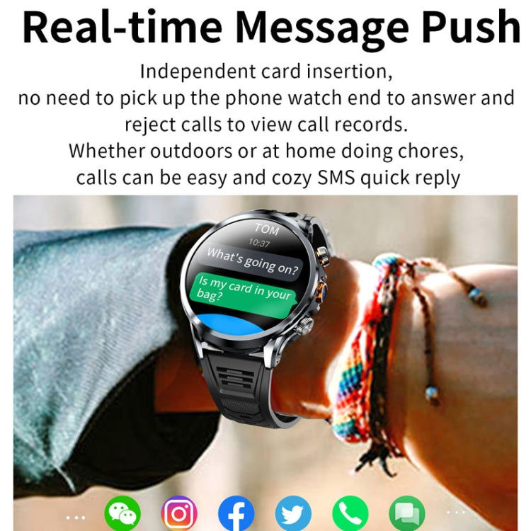 H18 Ultra-Thin Round Ball Screen 1.95 Inch Plug-In Phone Smart Watch 32G(Black) - Smart Watches by PMC TechLife | Online Shopping South Africa | PMC TechLife | Buy Now Pay Later Mobicred
