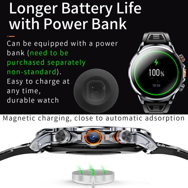 H18 Ultra-Thin Round Ball Screen 1.95 Inch Plug-In Phone Smart Watch 32G(Silver) - Smart Watches by PMC TechLife | Online Shopping South Africa | PMC TechLife | Buy Now Pay Later Mobicred